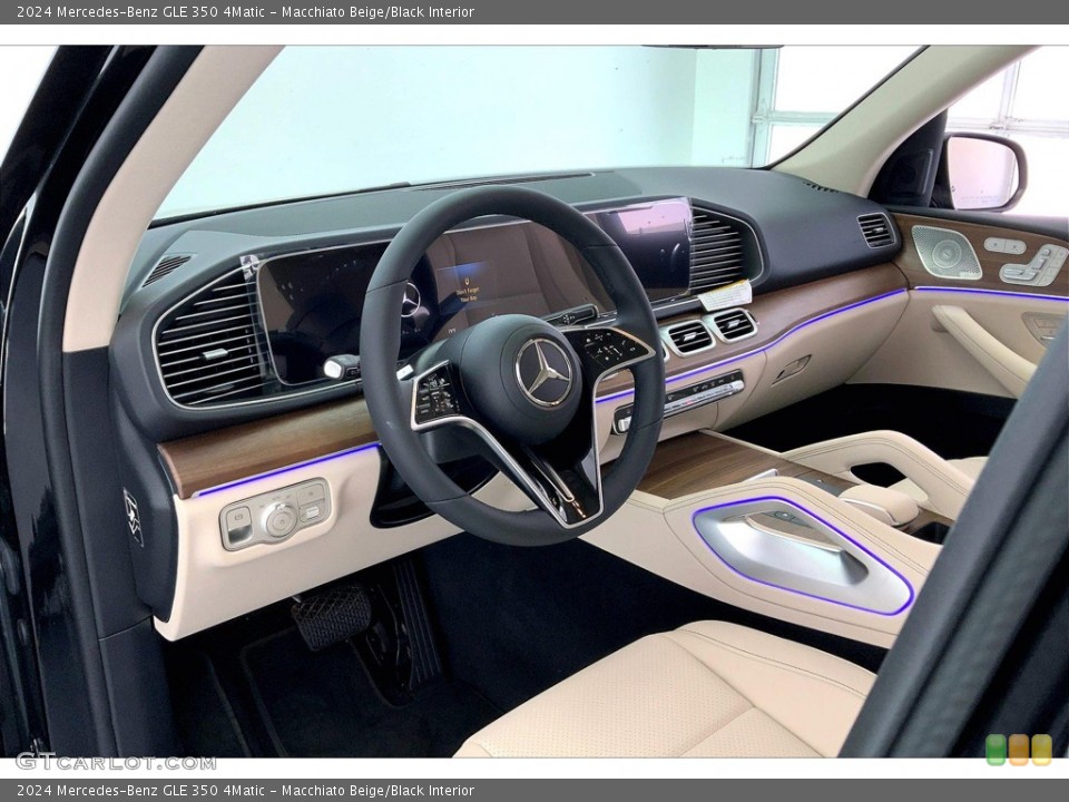 Macchiato Beige/Black Interior Front Seat for the 2024 Mercedes-Benz GLE 350 4Matic #146373290