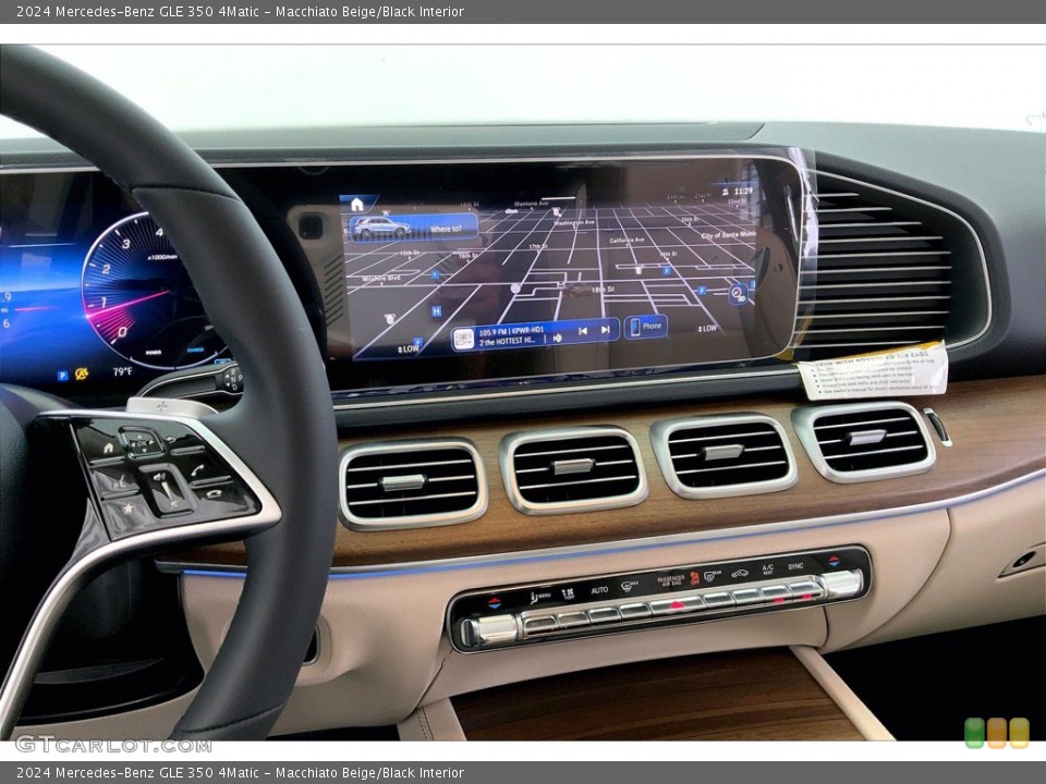 Macchiato Beige/Black Interior Navigation for the 2024 Mercedes-Benz GLE 350 4Matic #146373374