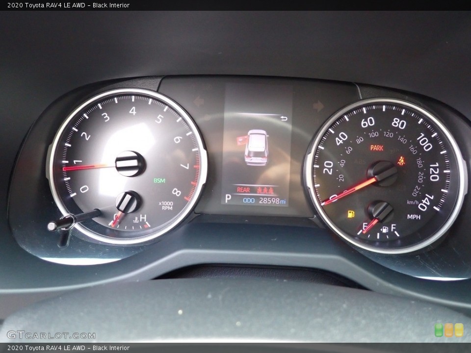 Black Interior Gauges for the 2020 Toyota RAV4 LE AWD #146373932