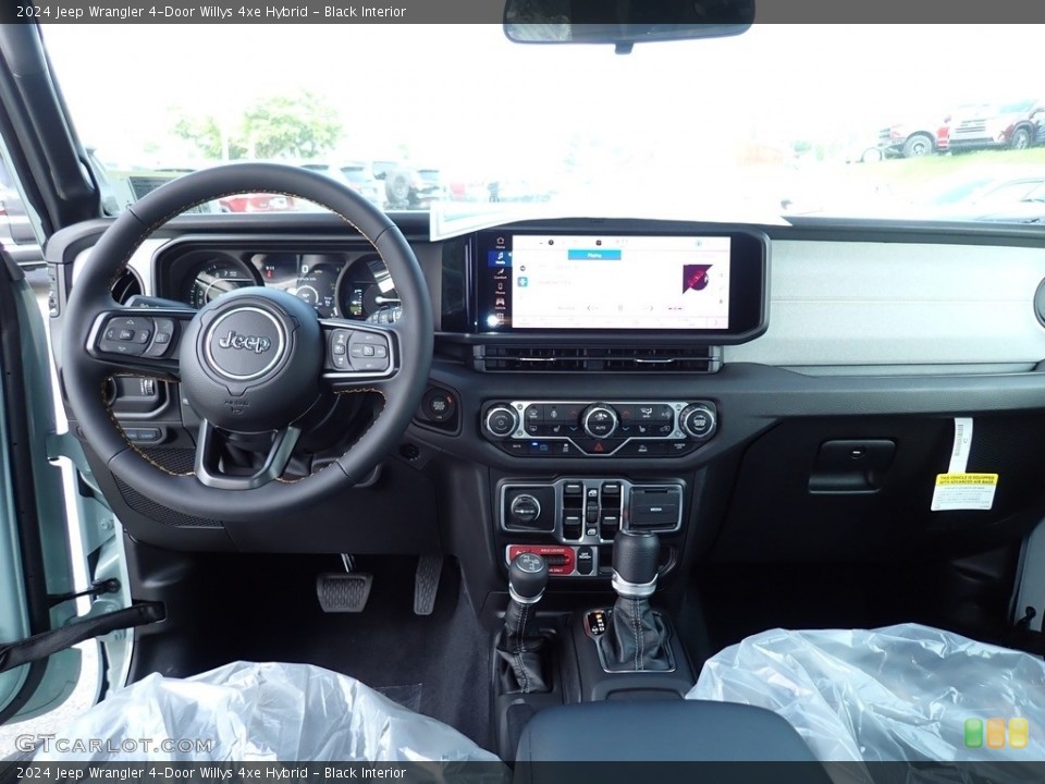 Black Interior Dashboard for the 2024 Jeep Wrangler 4-Door Willys 4xe Hybrid #146374184