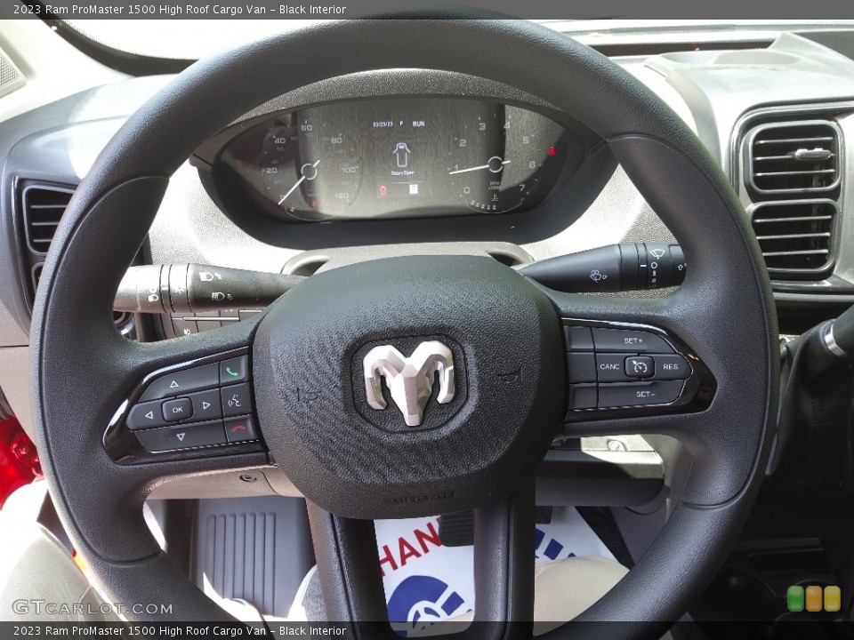 Black Interior Steering Wheel for the 2023 Ram ProMaster 1500 High Roof Cargo Van #146377141