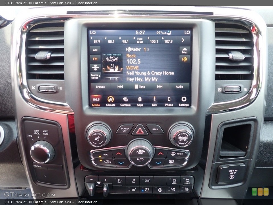 Black Interior Controls for the 2018 Ram 2500 Laramie Crew Cab 4x4 #146377603