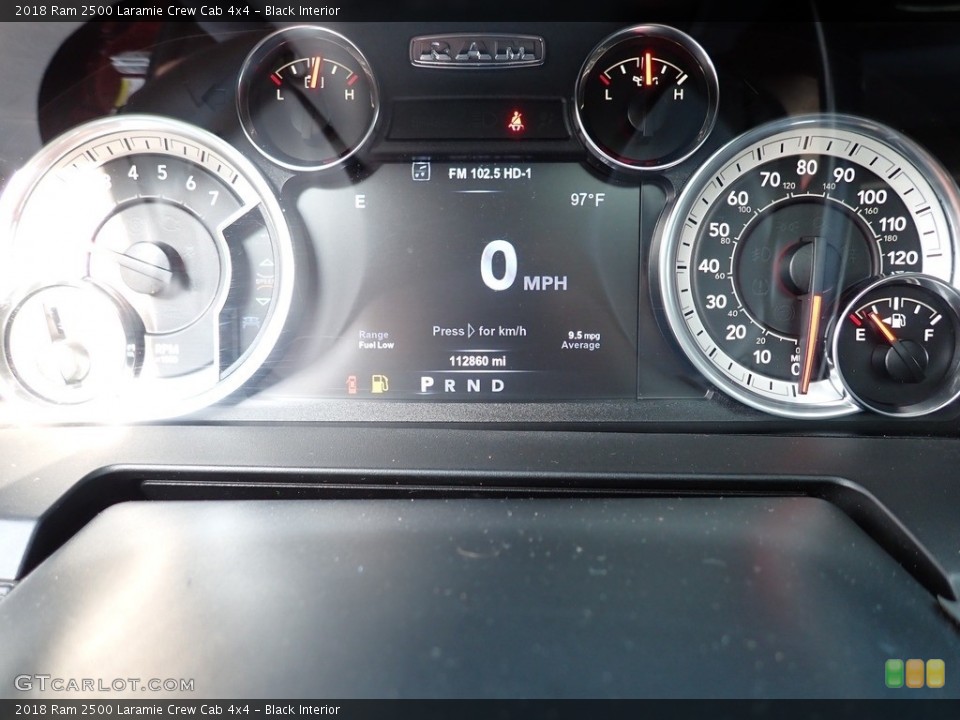 Black Interior Gauges for the 2018 Ram 2500 Laramie Crew Cab 4x4 #146377625