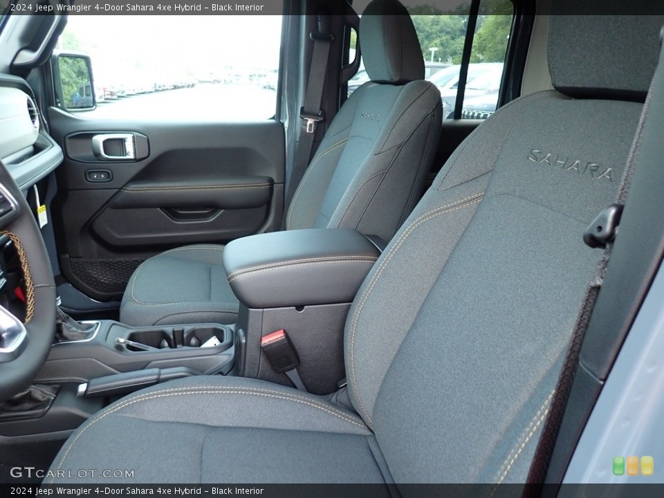 Black Interior Front Seat for the 2024 Jeep Wrangler 4-Door Sahara 4xe Hybrid #146377928
