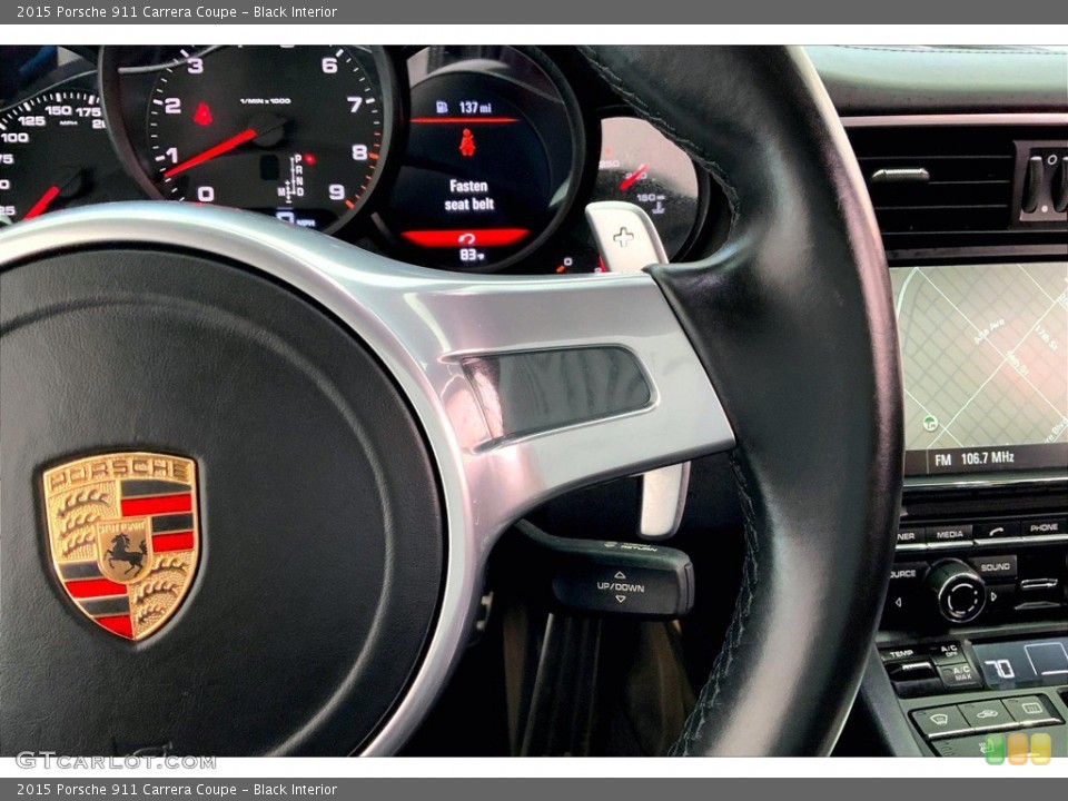 Black Interior Steering Wheel for the 2015 Porsche 911 Carrera Coupe #146378507