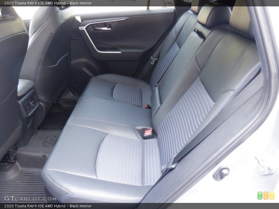 Black Interior Rear Seat for the 2020 Toyota RAV4 XSE AWD Hybrid #146380277