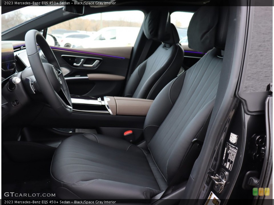 Black/Space Gray Interior Front Seat for the 2023 Mercedes-Benz EQS 450+ Sedan #146381427