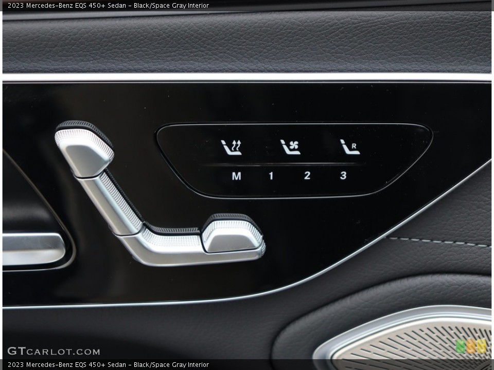 Black/Space Gray Interior Controls for the 2023 Mercedes-Benz EQS 450+ Sedan #146381492