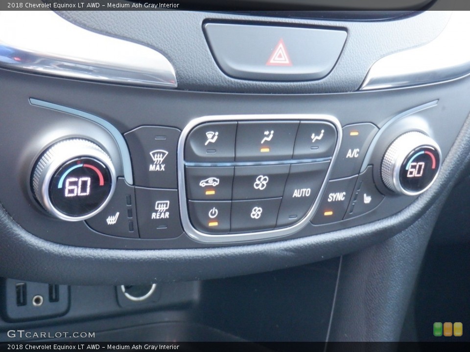 Medium Ash Gray Interior Controls for the 2018 Chevrolet Equinox LT AWD #146383366