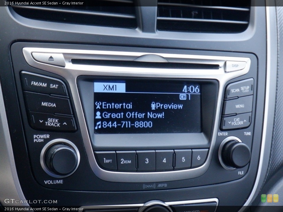 Gray Interior Controls for the 2016 Hyundai Accent SE Sedan #146384431