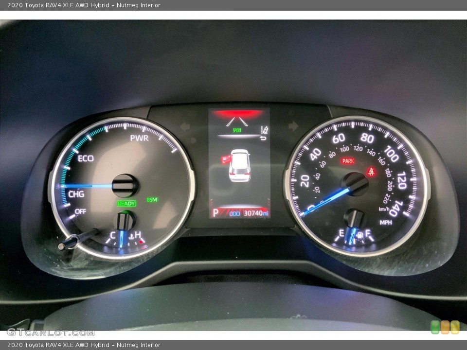 Nutmeg Interior Gauges for the 2020 Toyota RAV4 XLE AWD Hybrid #146385894