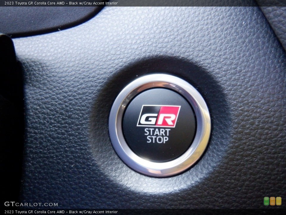 Black w/Gray Accent Interior Controls for the 2023 Toyota GR Corolla Core AWD #146386083