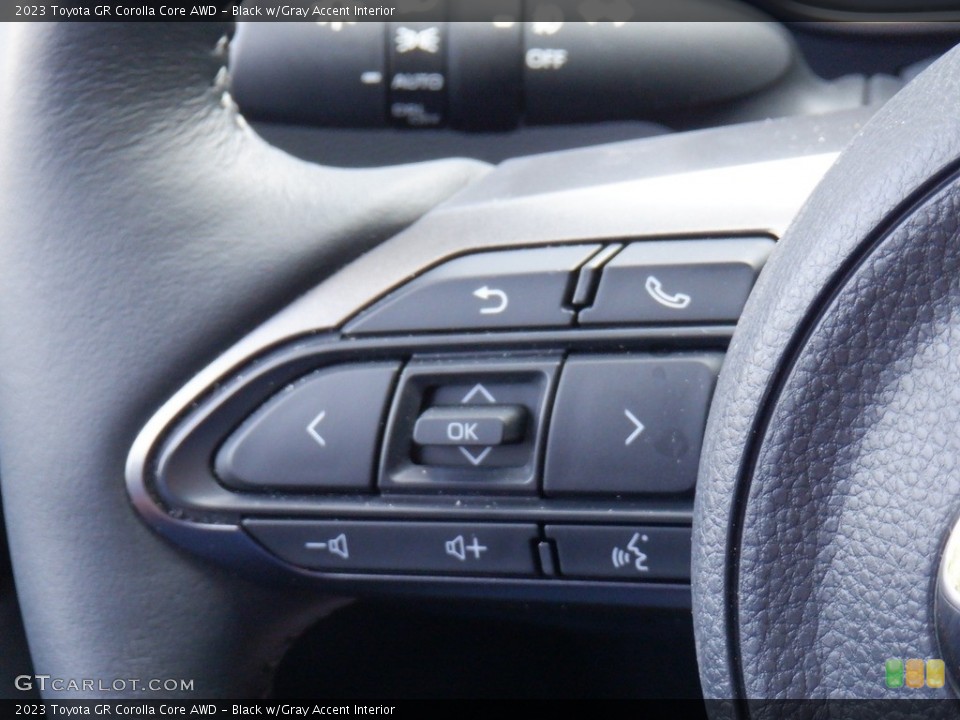 Black w/Gray Accent Interior Steering Wheel for the 2023 Toyota GR Corolla Core AWD #146386107