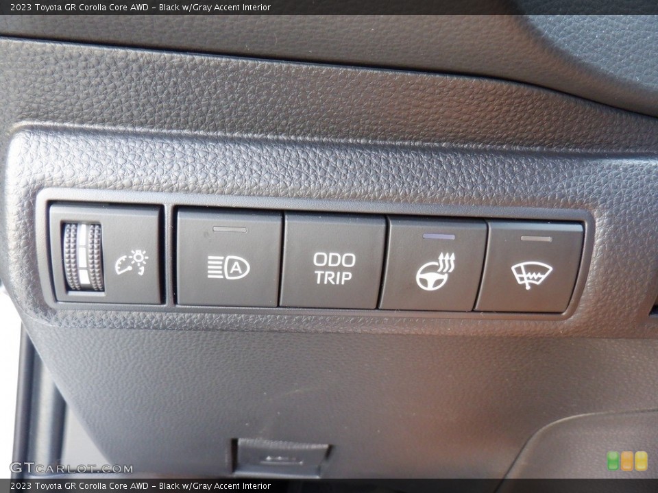 Black w/Gray Accent Interior Controls for the 2023 Toyota GR Corolla Core AWD #146386119