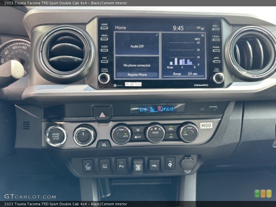 Black/Cement Interior Controls for the 2023 Toyota Tacoma TRD Sport Double Cab 4x4 #146386239