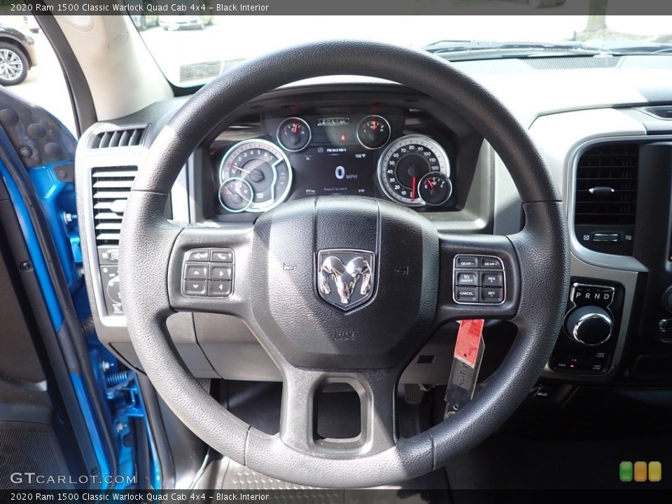 Black Interior Steering Wheel for the 2020 Ram 1500 Classic Warlock Quad Cab 4x4 #146388070