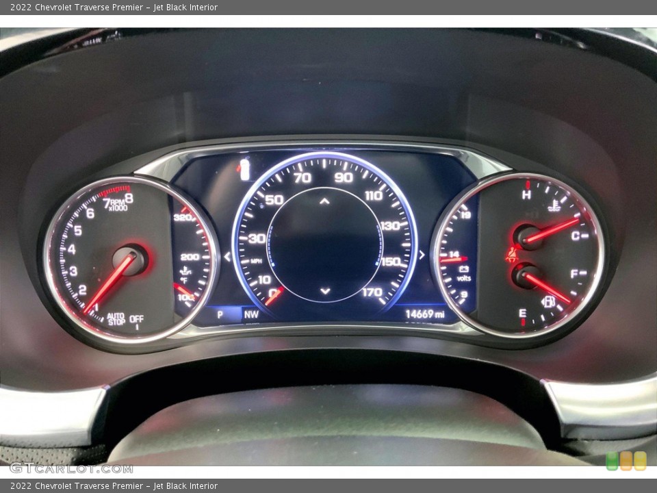 Jet Black Interior Gauges for the 2022 Chevrolet Traverse Premier #146389010