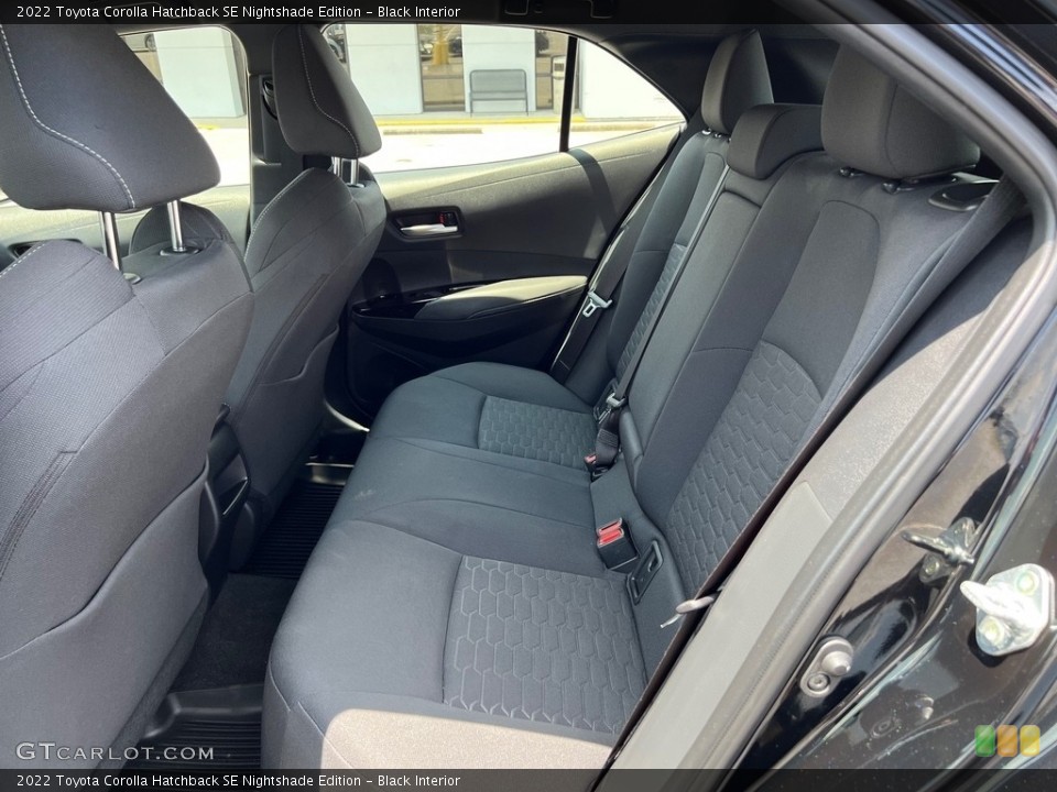Black Interior Rear Seat for the 2022 Toyota Corolla Hatchback SE Nightshade Edition #146392091