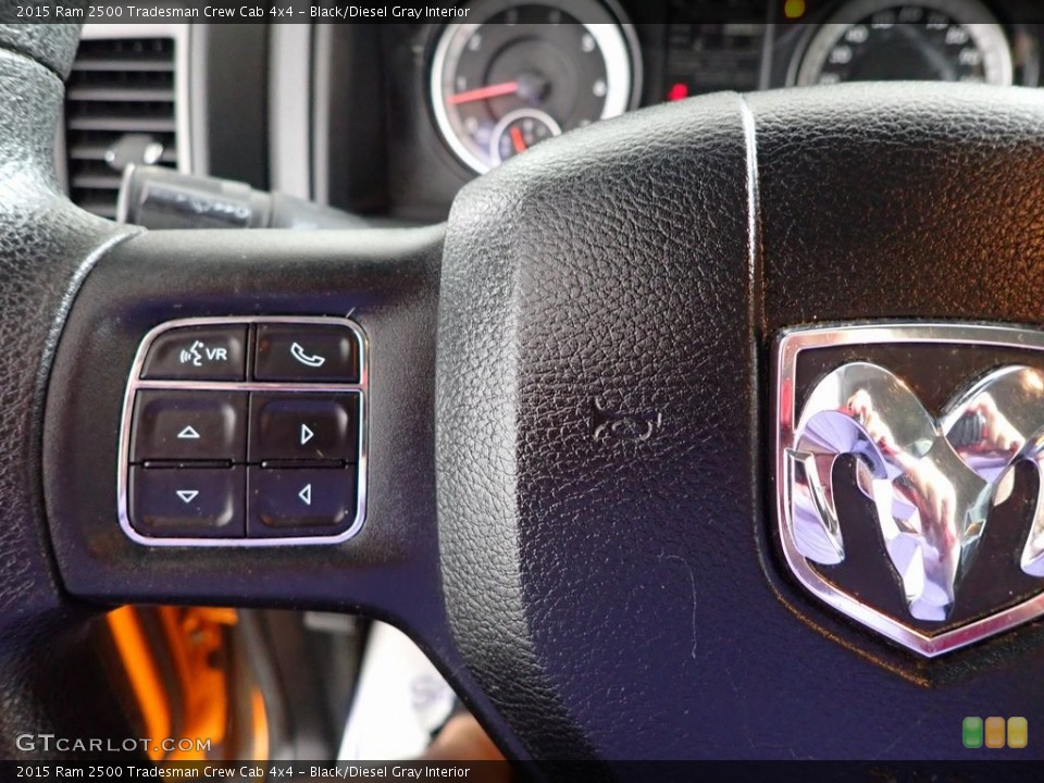 Black/Diesel Gray Interior Steering Wheel for the 2015 Ram 2500 Tradesman Crew Cab 4x4 #146392175