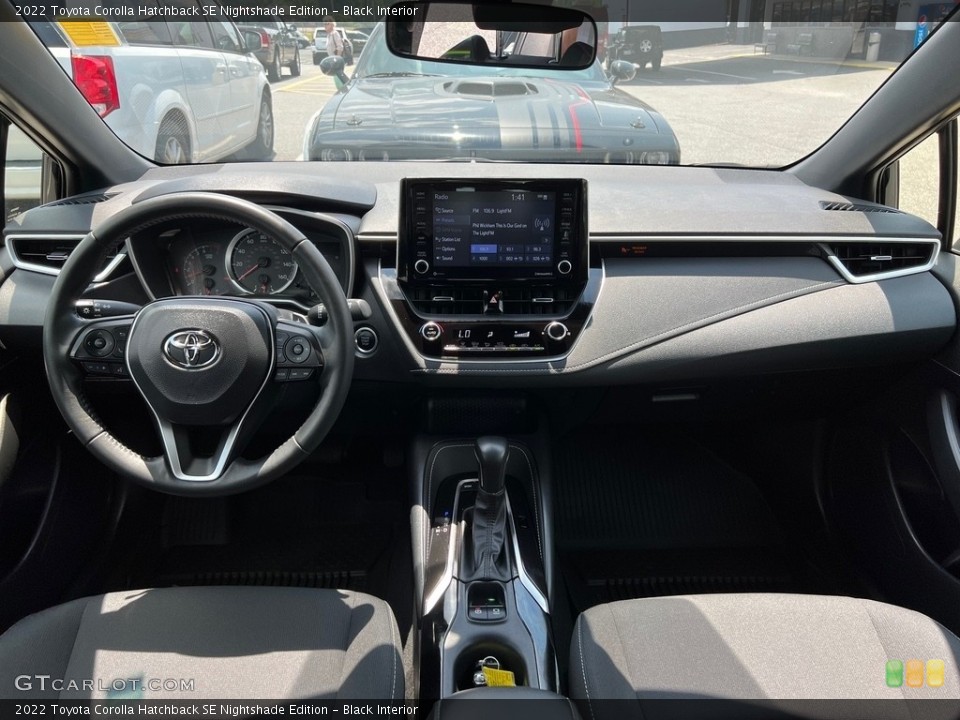 Black Interior Dashboard for the 2022 Toyota Corolla Hatchback SE Nightshade Edition #146392250