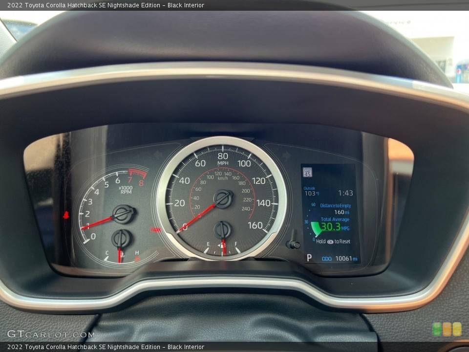 Black Interior Gauges for the 2022 Toyota Corolla Hatchback SE Nightshade Edition #146392283