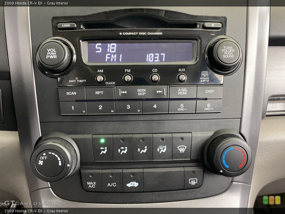 Gray Interior Controls for the 2009 Honda CR-V EX #146393225