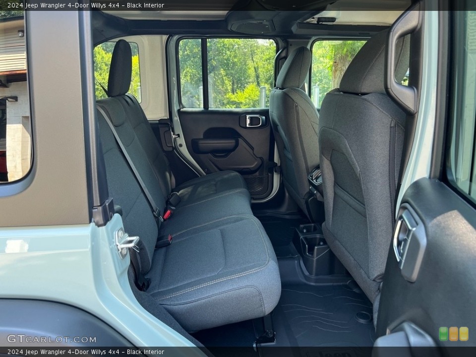 Black Interior Rear Seat for the 2024 Jeep Wrangler 4-Door Willys 4x4 #146393666