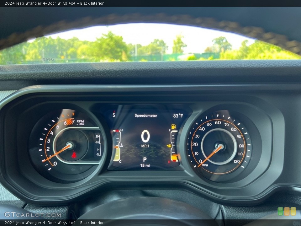 Black Interior Gauges for the 2024 Jeep Wrangler 4-Door Willys 4x4 #146393711