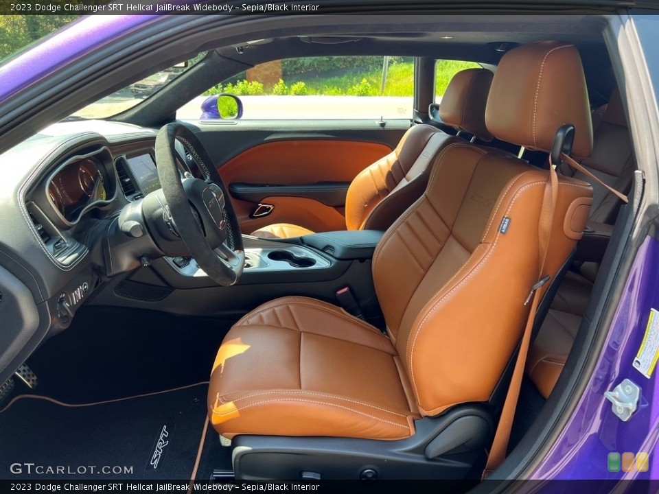 Sepia/Black Interior Photo for the 2023 Dodge Challenger SRT Hellcat JailBreak Widebody #146393933