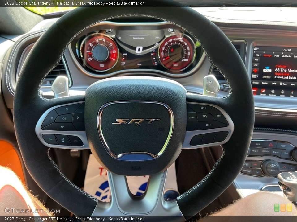 Sepia/Black Interior Steering Wheel for the 2023 Dodge Challenger SRT Hellcat JailBreak Widebody #146394008