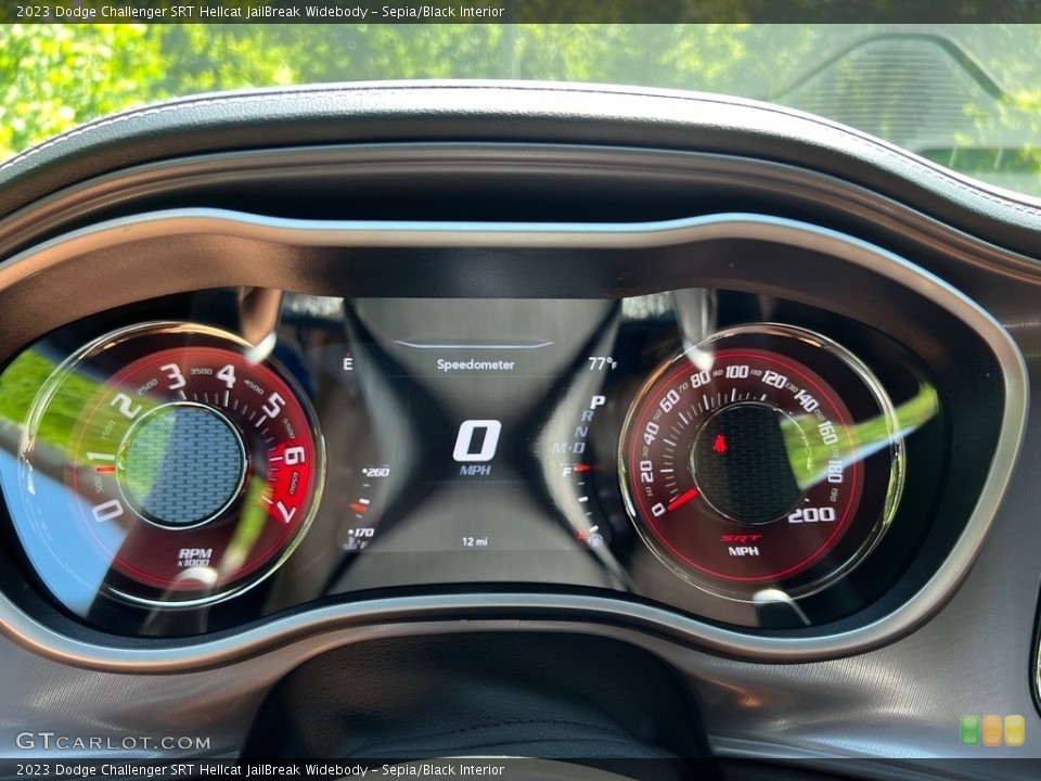 Sepia/Black Interior Gauges for the 2023 Dodge Challenger SRT Hellcat JailBreak Widebody #146394015