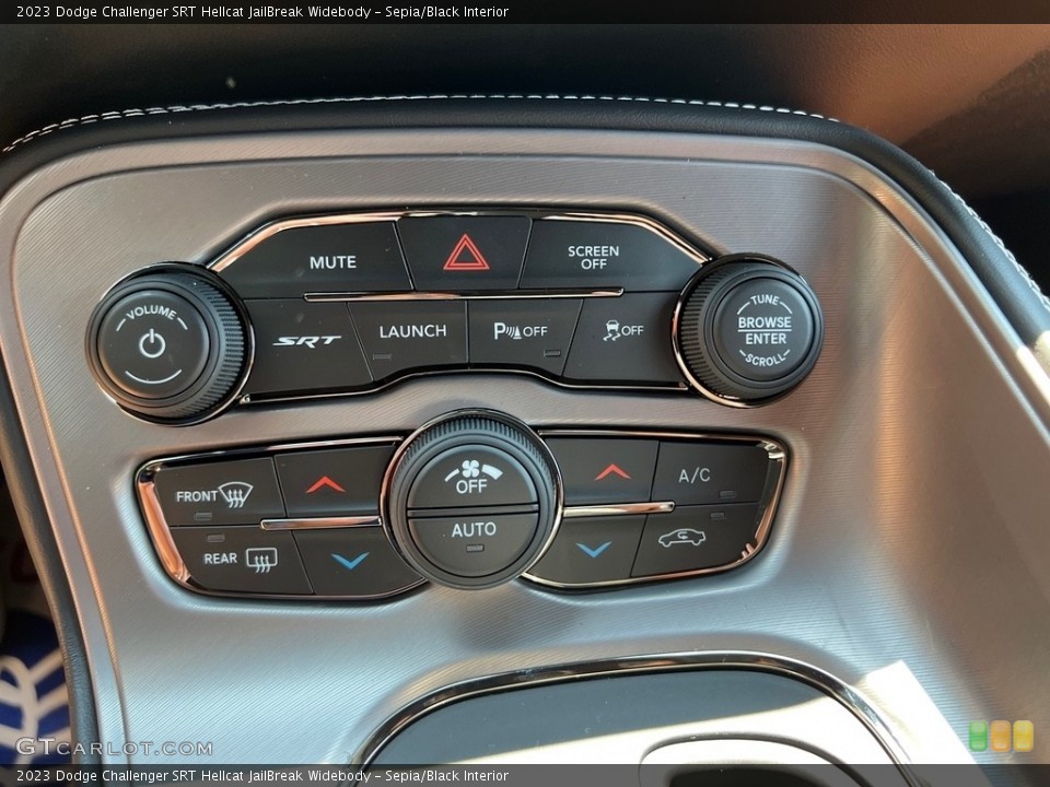 Sepia/Black Interior Controls for the 2023 Dodge Challenger SRT Hellcat JailBreak Widebody #146394083