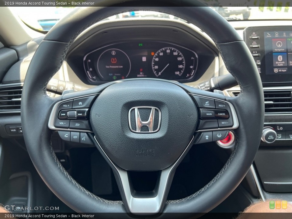 Black Interior Steering Wheel for the 2019 Honda Accord Touring Sedan #146394089