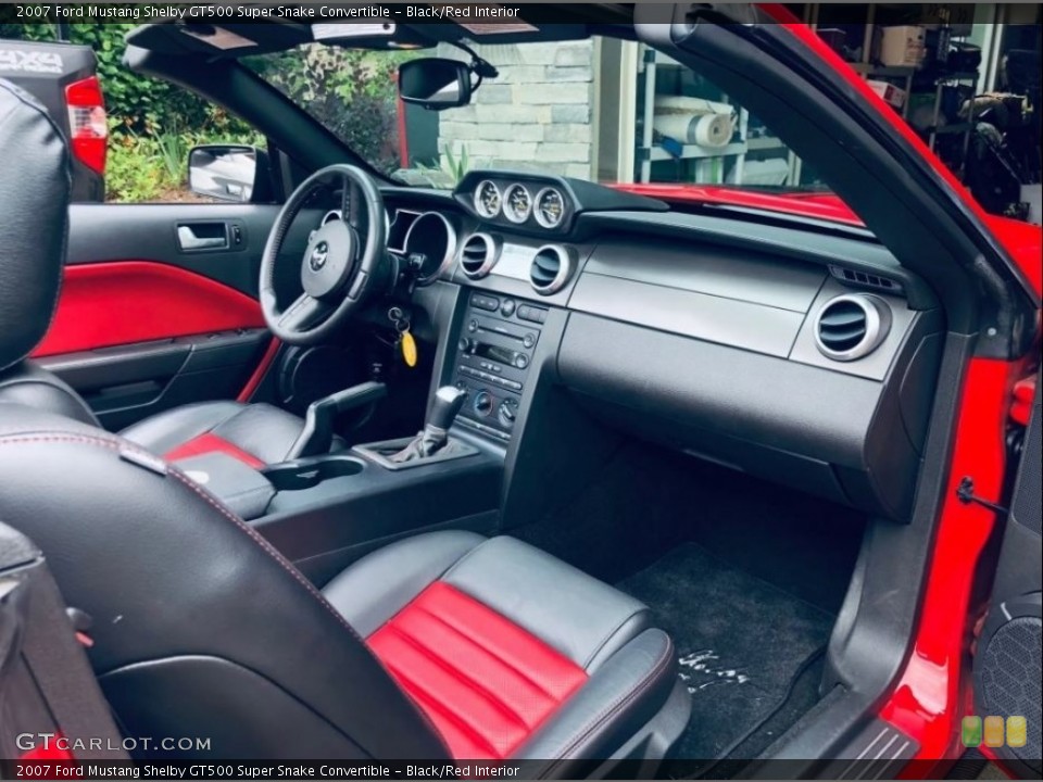 Black/Red Interior Dashboard for the 2007 Ford Mustang Shelby GT500 Super Snake Convertible #146394461