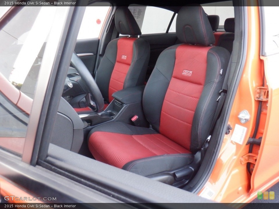 Black Interior Front Seat for the 2015 Honda Civic Si Sedan #146400324