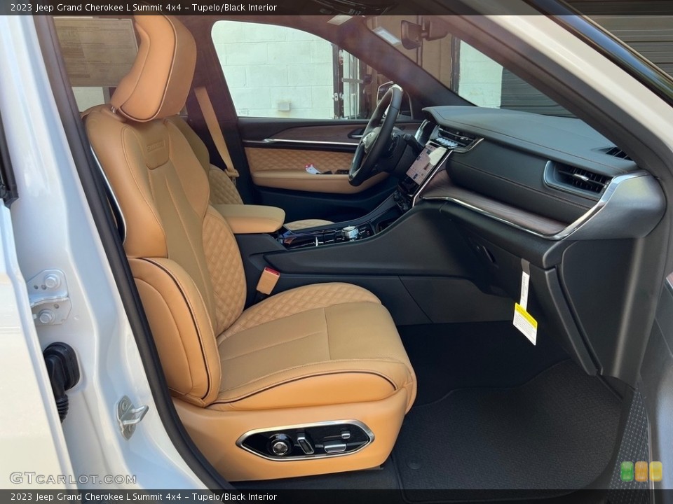 Tupelo/Black Interior Front Seat for the 2023 Jeep Grand Cherokee L Summit 4x4 #146400353