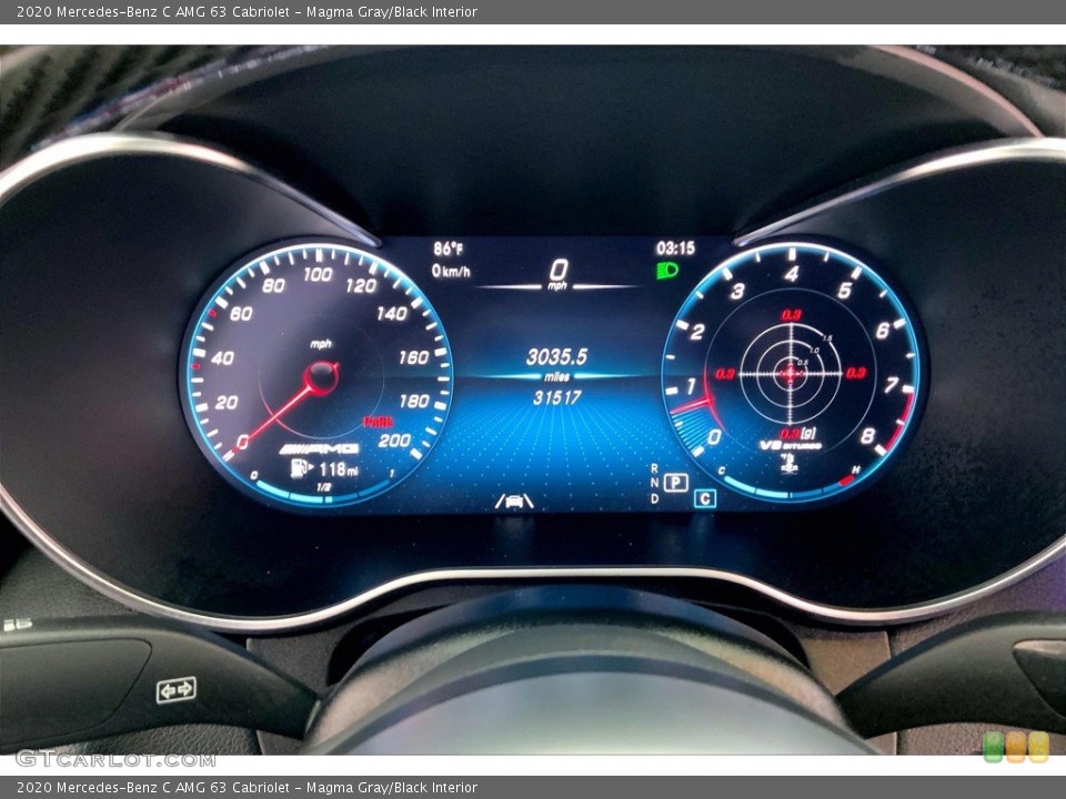 Magma Gray/Black Interior Gauges for the 2020 Mercedes-Benz C AMG 63 Cabriolet #146401613