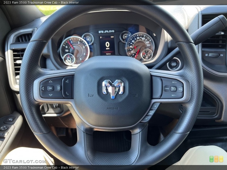 Black Interior Steering Wheel for the 2023 Ram 3500 Tradesman Crew Cab #146401922