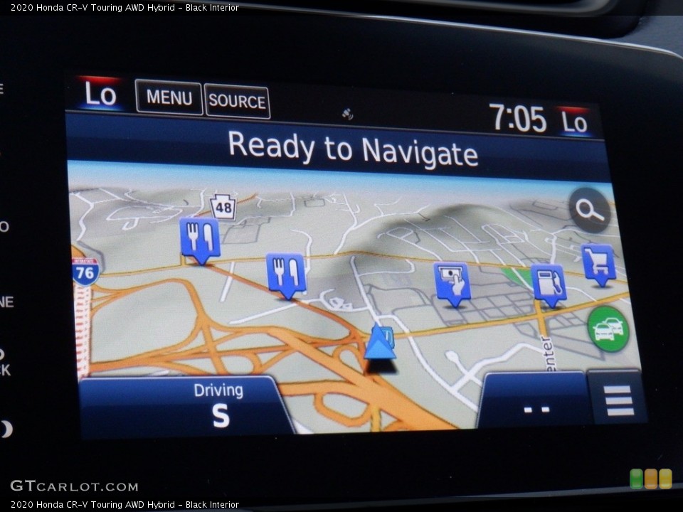 Black Interior Navigation for the 2020 Honda CR-V Touring AWD Hybrid #146402372