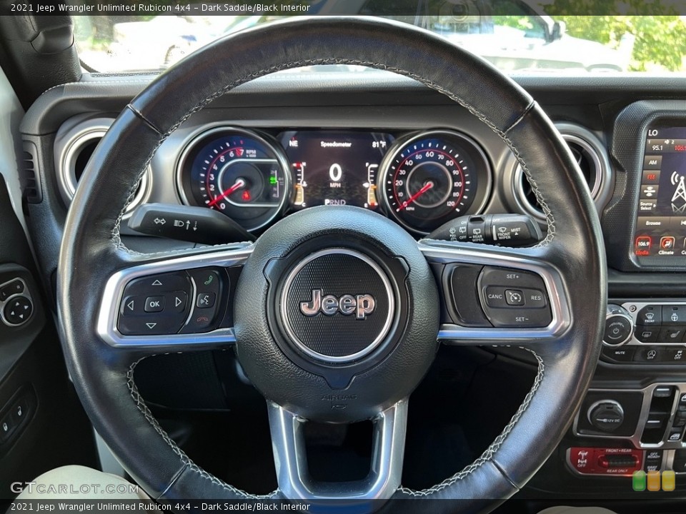 Dark Saddle/Black Interior Steering Wheel for the 2021 Jeep Wrangler Unlimited Rubicon 4x4 #146403980