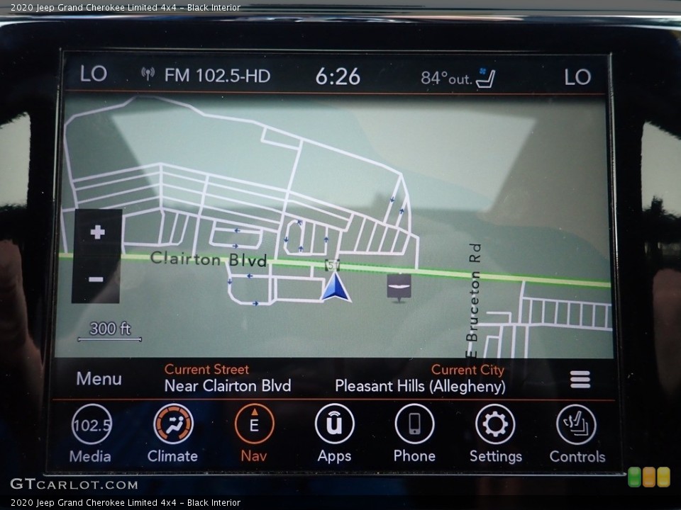 Black Interior Navigation for the 2020 Jeep Grand Cherokee Limited 4x4 #146405016