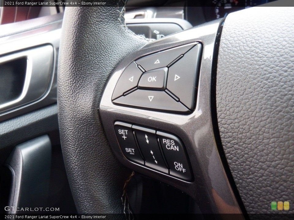 Ebony Interior Steering Wheel for the 2021 Ford Ranger Lariat SuperCrew 4x4 #146405262