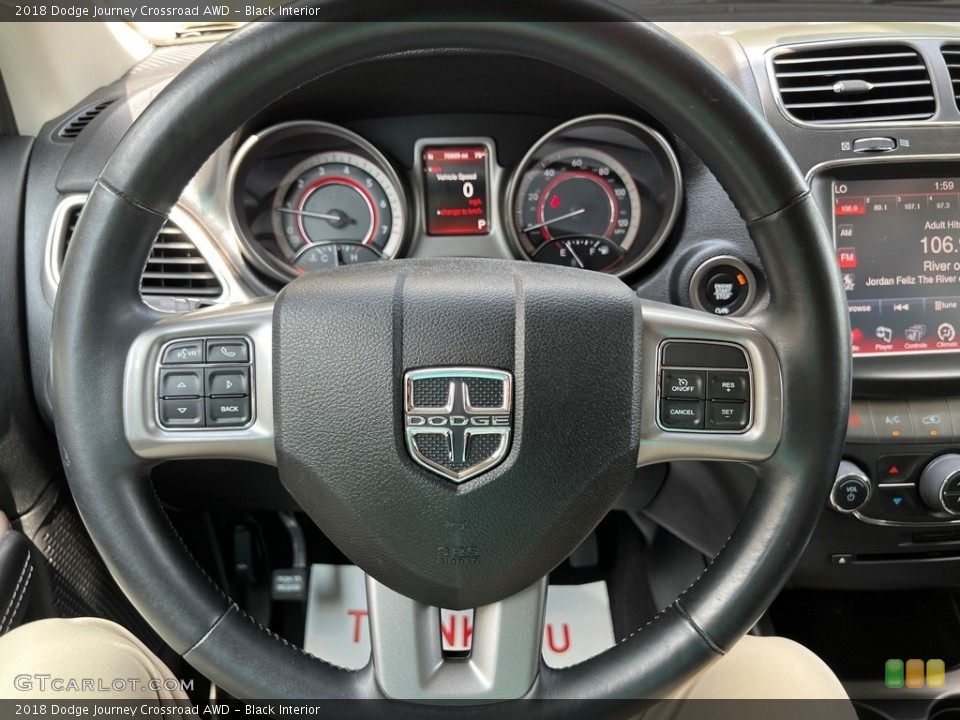 Black Interior Steering Wheel for the 2018 Dodge Journey Crossroad AWD #146406588