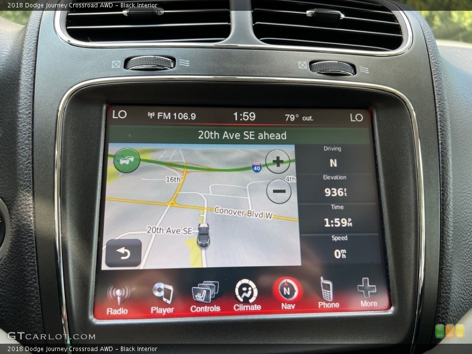 Black Interior Controls for the 2018 Dodge Journey Crossroad AWD #146406660