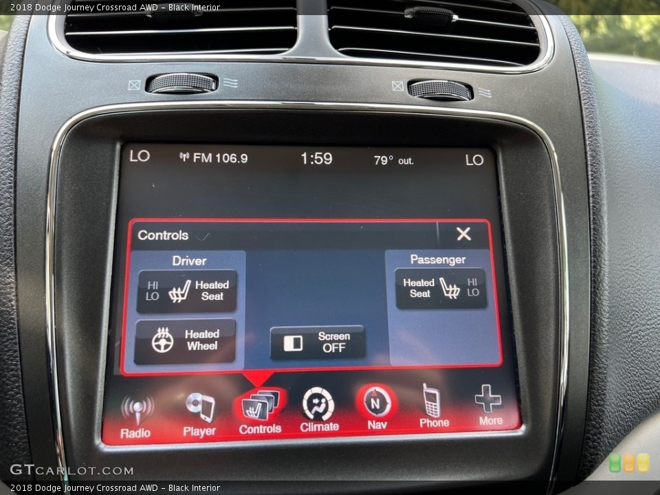 Black Interior Controls for the 2018 Dodge Journey Crossroad AWD #146406678