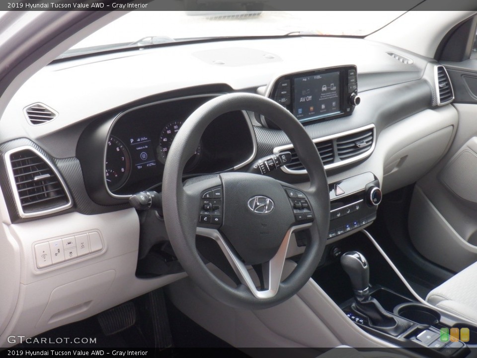 Gray Interior Dashboard for the 2019 Hyundai Tucson Value AWD #146406972
