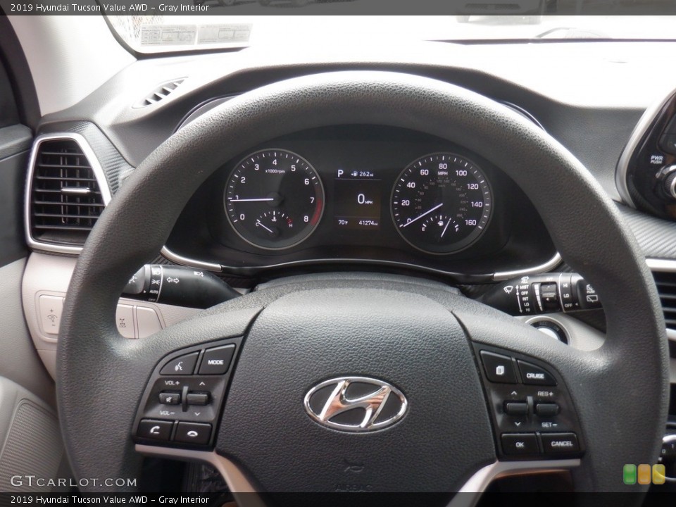 Gray Interior Steering Wheel for the 2019 Hyundai Tucson Value AWD #146407152