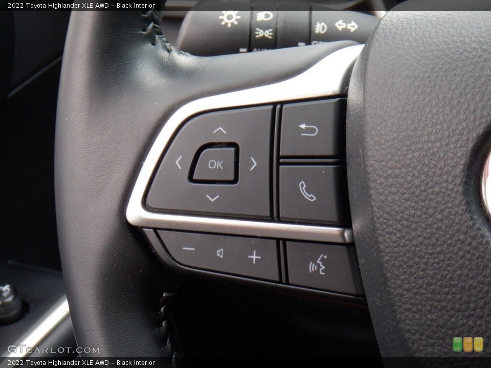 Black Interior Steering Wheel for the 2022 Toyota Highlander XLE AWD #146407944