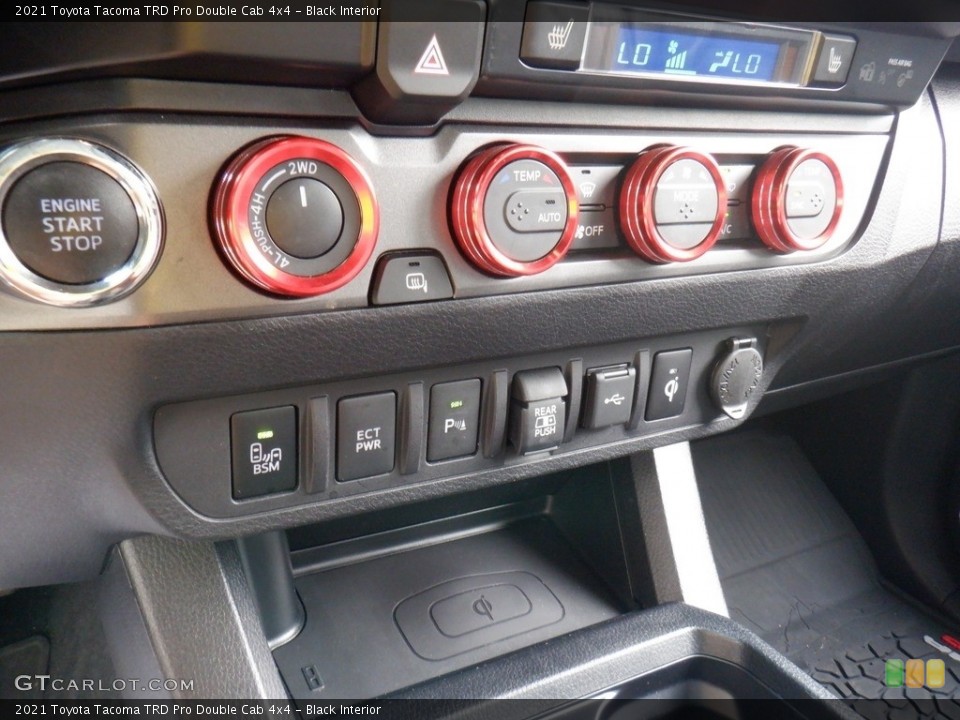 Black Interior Controls for the 2021 Toyota Tacoma TRD Pro Double Cab 4x4 #146408454