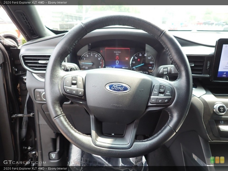 Ebony Interior Steering Wheel for the 2020 Ford Explorer XLT 4WD #146411269